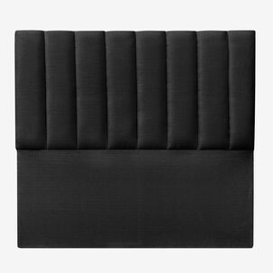 Respaldo De Cama Tubular Vertical Lino Grafito Queen