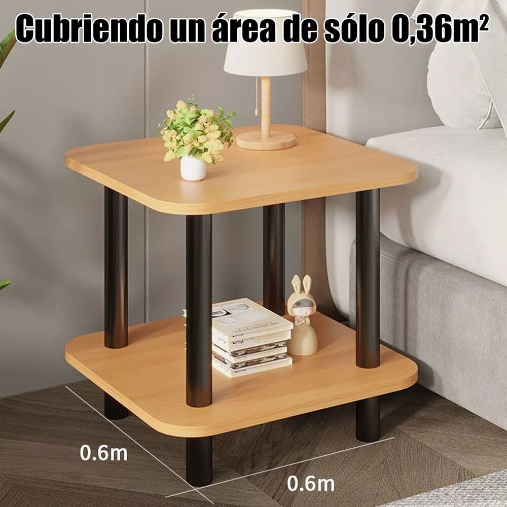 Mesa Centro Minimalista Madera Almacenamiento Espacio Reducido image number 3.0