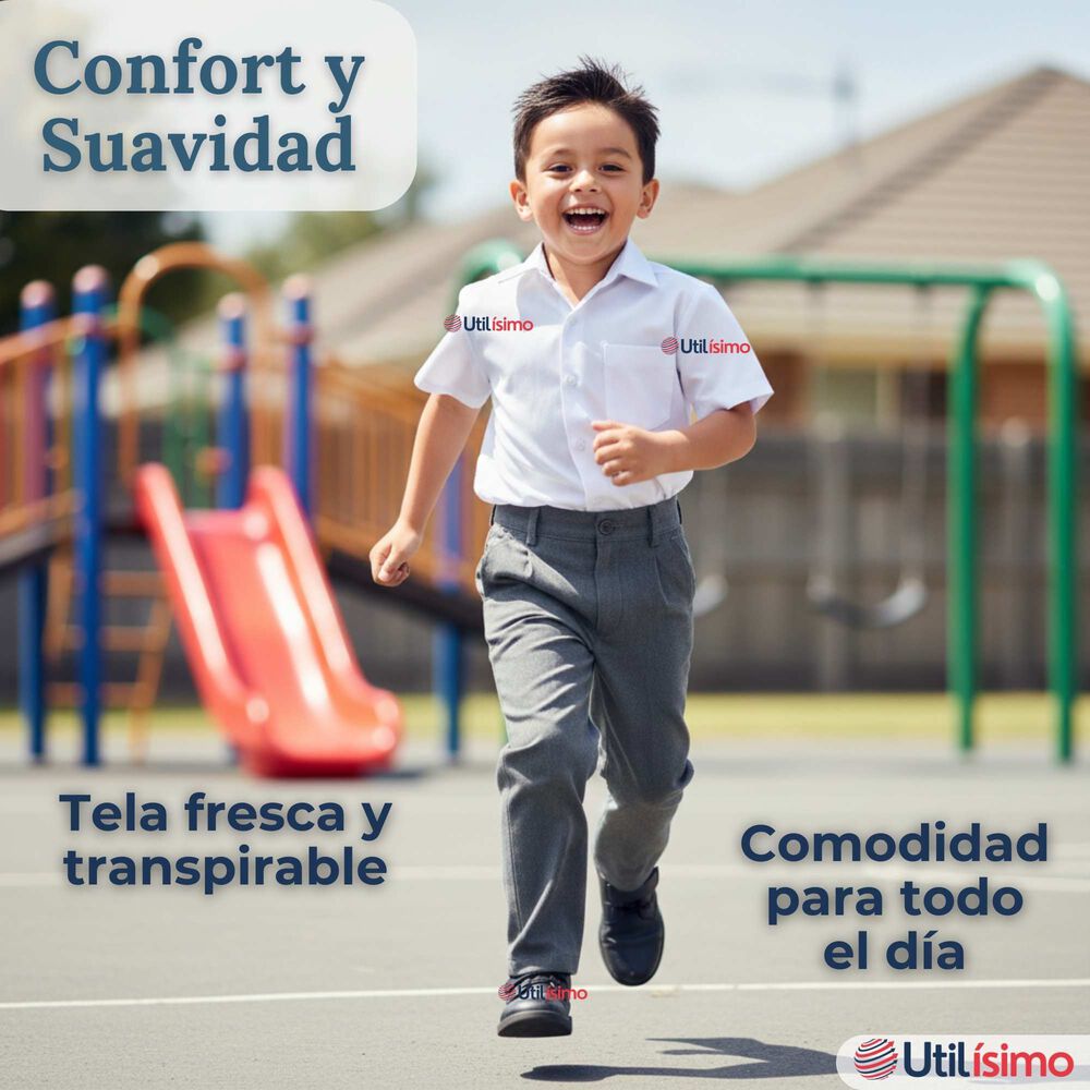 Pantal&oacute;n Escolar Colegio Cl&aacute;sico Ni&ntilde;o Gris image number 9.0