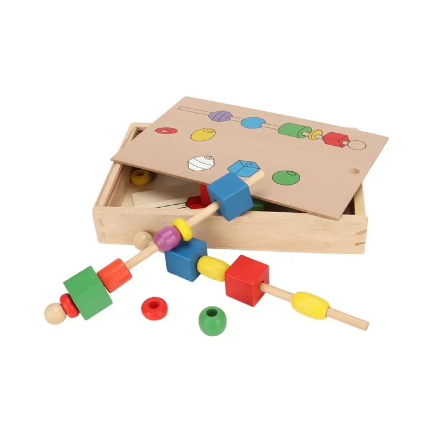 Juguete De Madera Secuencias De Cuentas Montessori Infantil image number 2.0
