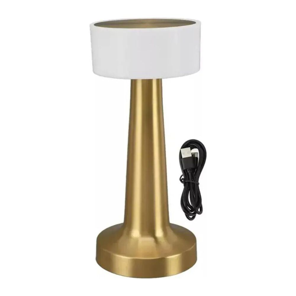 L&aacute;mpara Mesa Led Recargable T&aacute;ctil Inal&aacute;mbrica Dorada image number 1.0