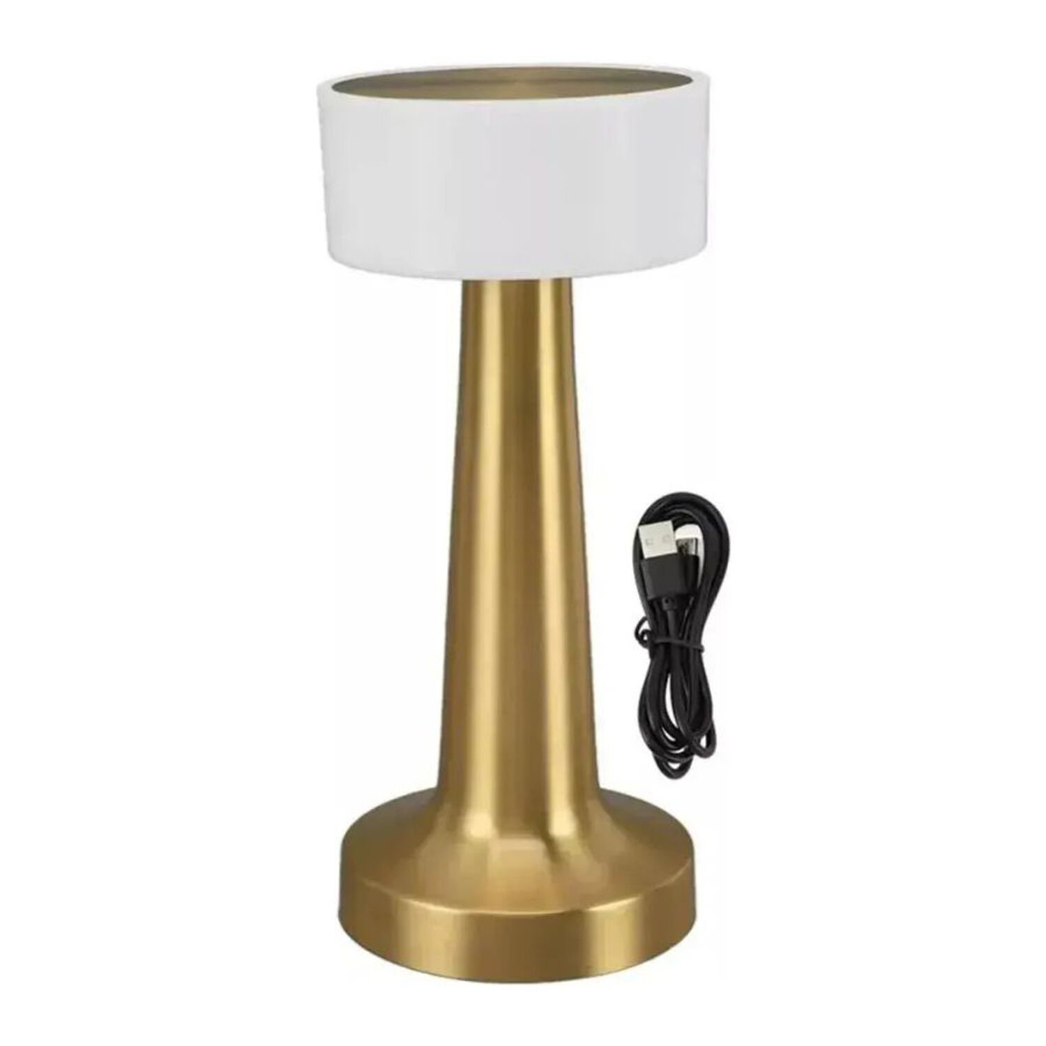 L&aacute;mpara Mesa Led Recargable T&aacute;ctil Inal&aacute;mbrica Dorada image number 1.0
