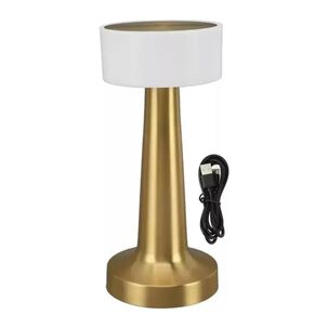 L&aacute;mpara Mesa Led Recargable T&aacute;ctil Inal&aacute;mbrica Dorada