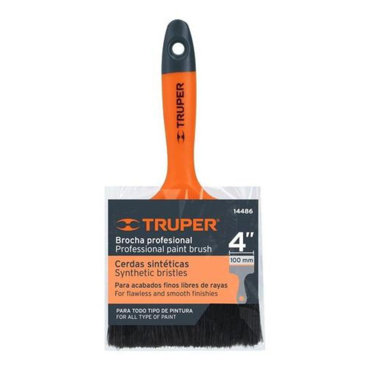 Brocha Profesional Uso General Truper 4 (101,6mm) image number 1.0
