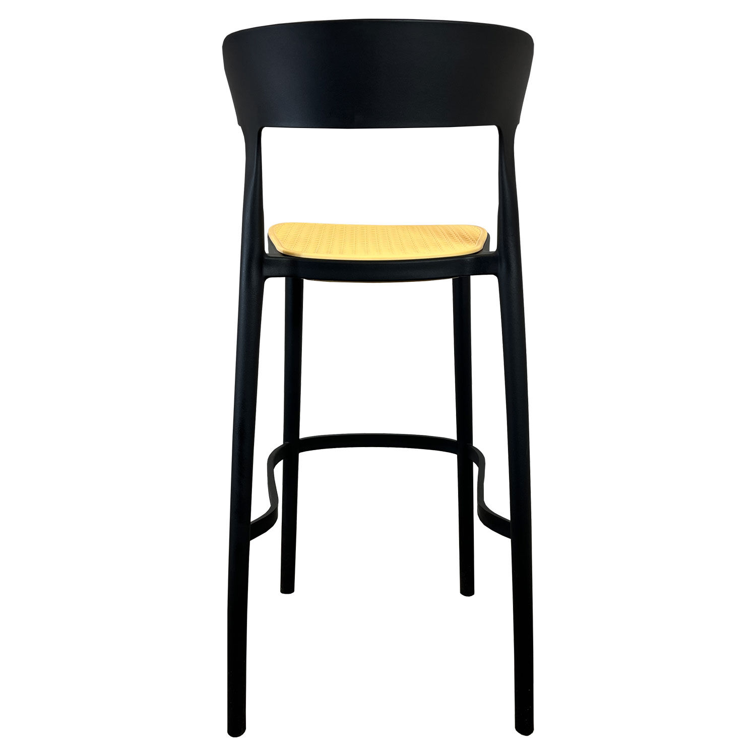 Pack 2 Taburetes Bar Bistro Negra Asiento Beige image number 1.0