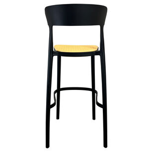 Pack 2 Taburetes Bar Bistro Negra Asiento Beige