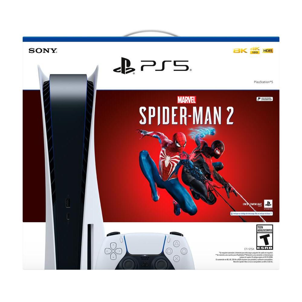 Consola PS5 Sony Edici&oacute;n con Disco + Spiderman 2 Digital image number 1.0