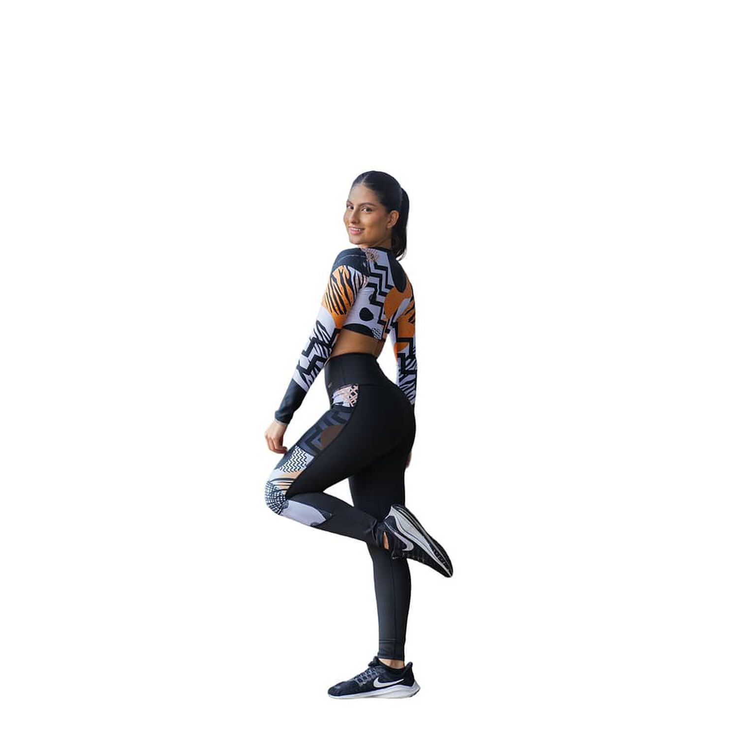 Conjunto Deportivo E528 Leggins + Buzo Corto image number 2.0
