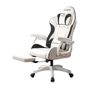 Silla Gamer Ergon&oacute;mica Reclinable Con Reposapies Blanca