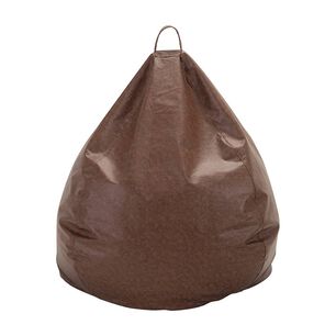 Pouf Pera Caf&eacute; Eco Cuero 100x120x120 Cm M&aacute;xima Design