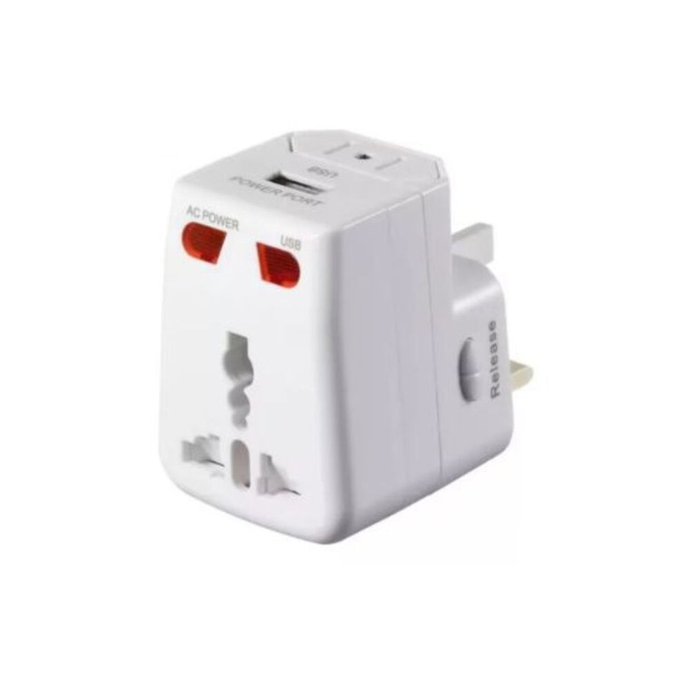 Adaptador Enchufe Universal Para Viajes 110/220v Puertos Usb image number 0.0