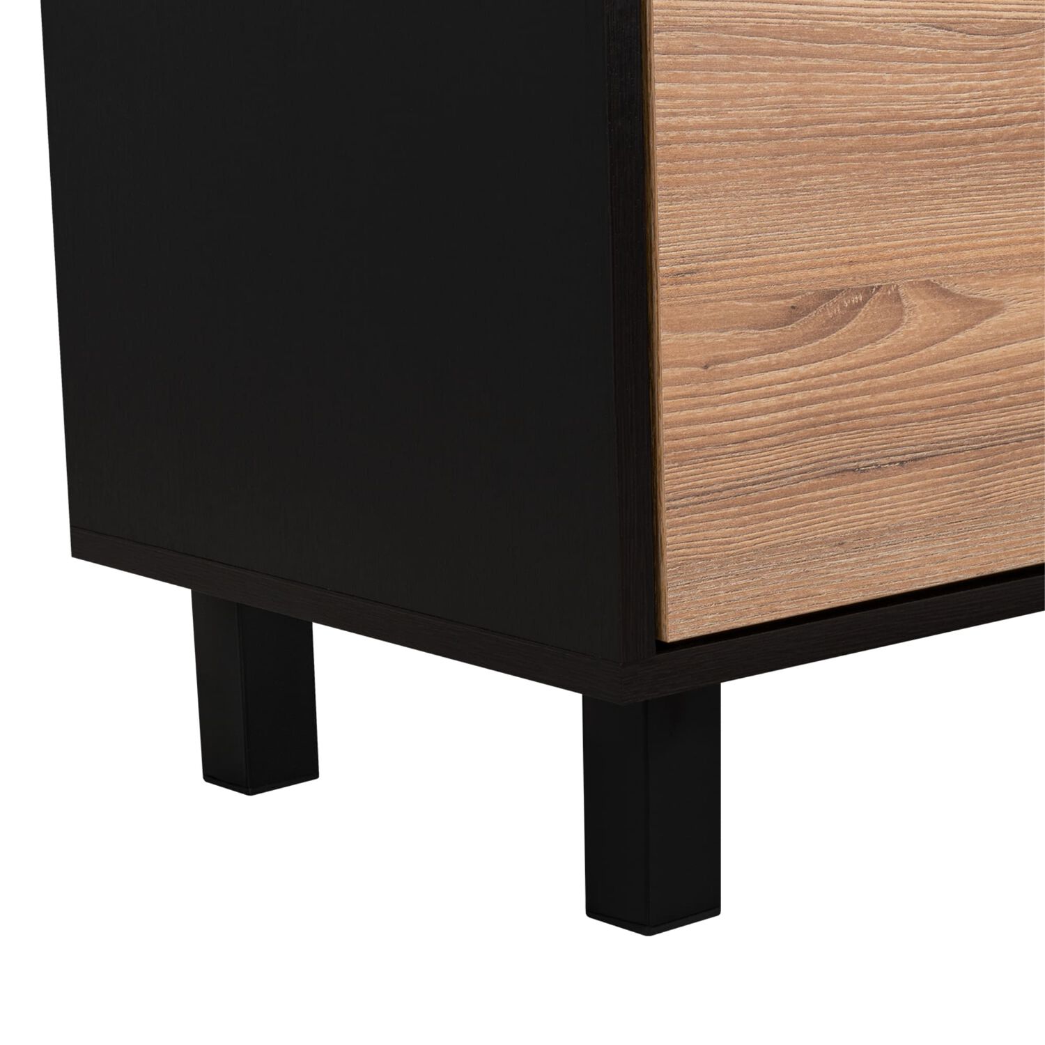 Rack Tv 65" 2 Puertas 4 Repisas Fm-012n Negro Y Caf&eacute; Claro image number 5.0