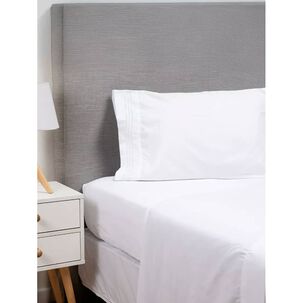Sabana 1800 Hotel Ultra Suave + Funda Bordada. 1.5 Plazas Blanco