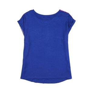 Polera Estampado Frontal Manga Corta Cuello V Mujer Kimera