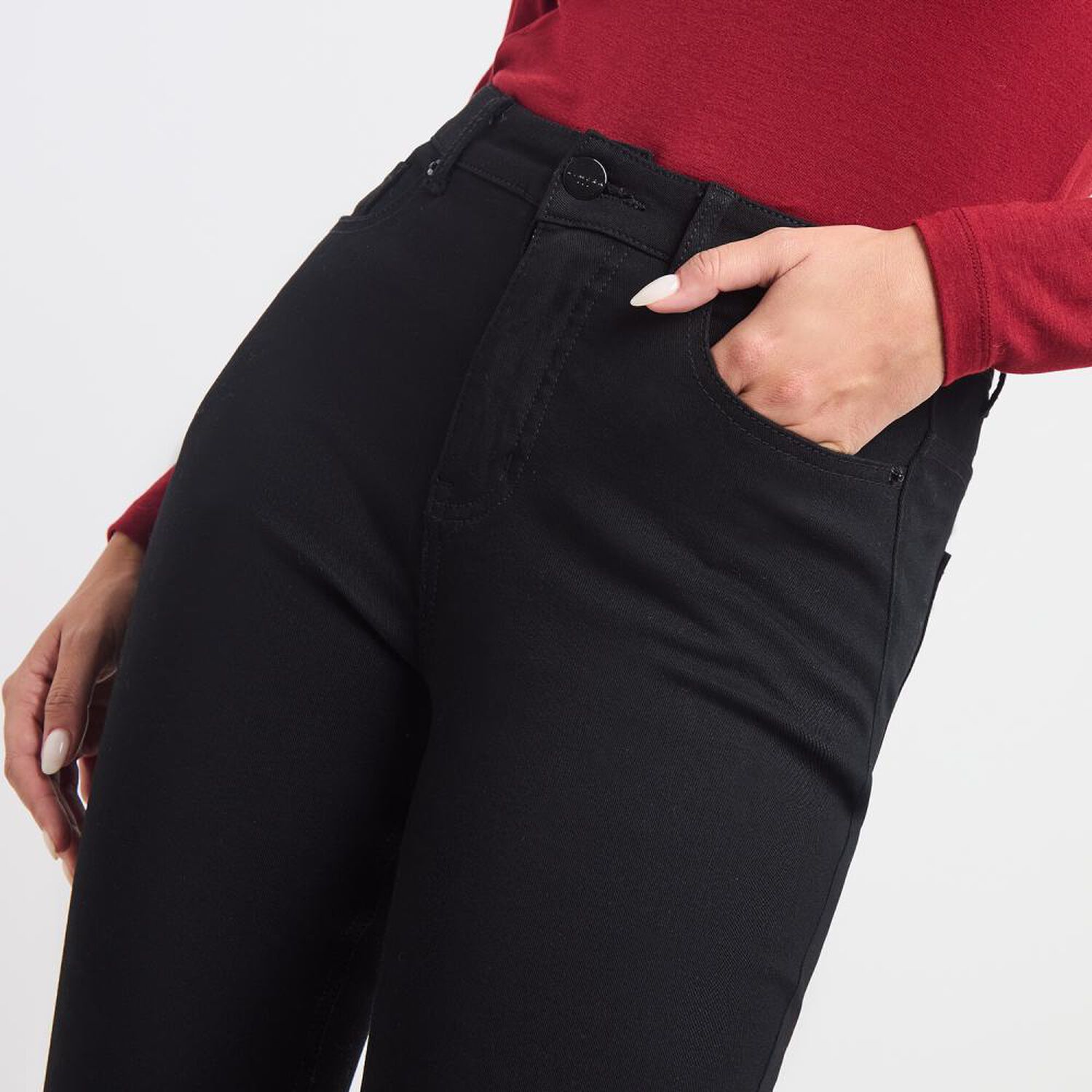 Jeans Pretina Normal Tiro Medio Flare Mujer Kimera image number 4.0