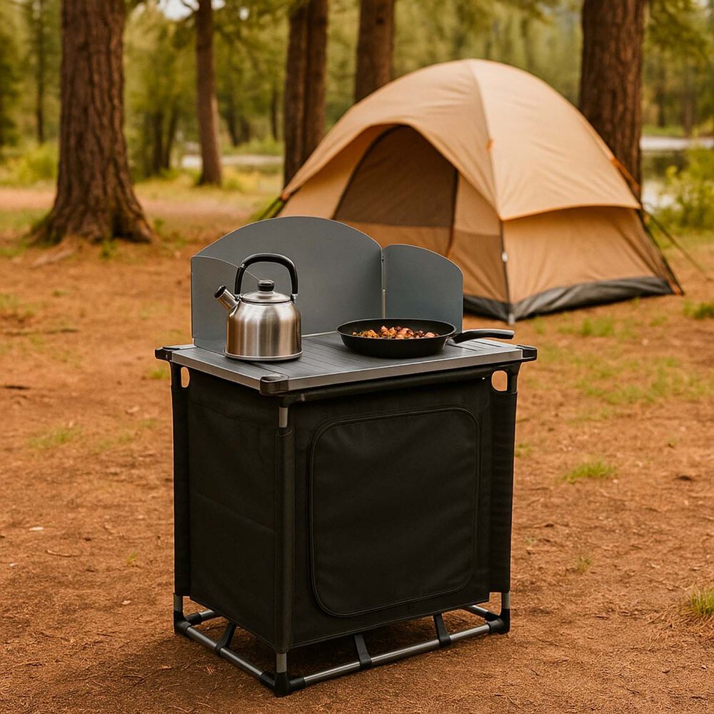 Mesa De Cocina Plegable Camping Negra image number 7.0