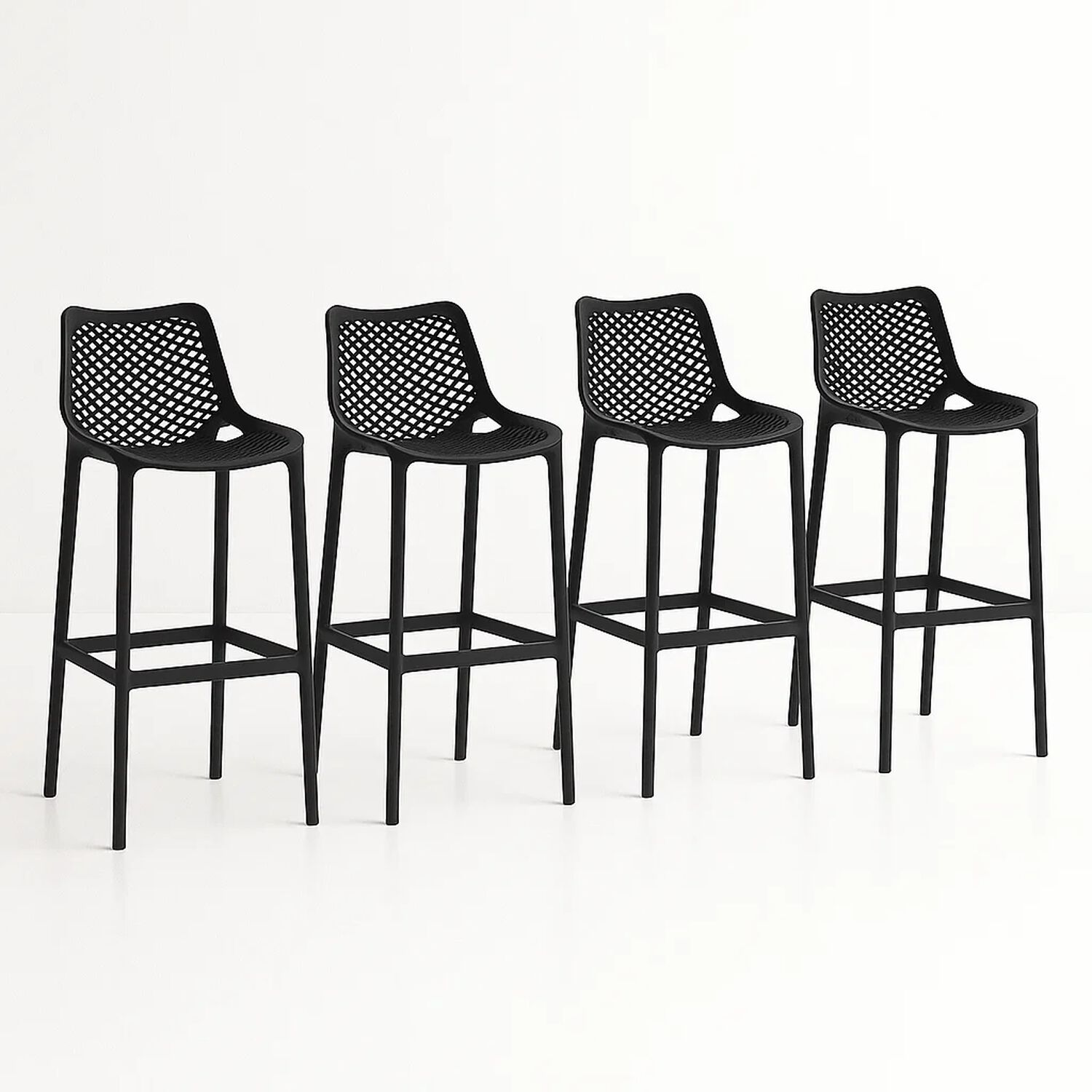 Pack De 4 Taburetes Piso De Bar Air Berl&iacute;n - Negros image number 0.0