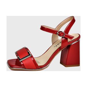 Sandalia Cuero Valeria Rojo