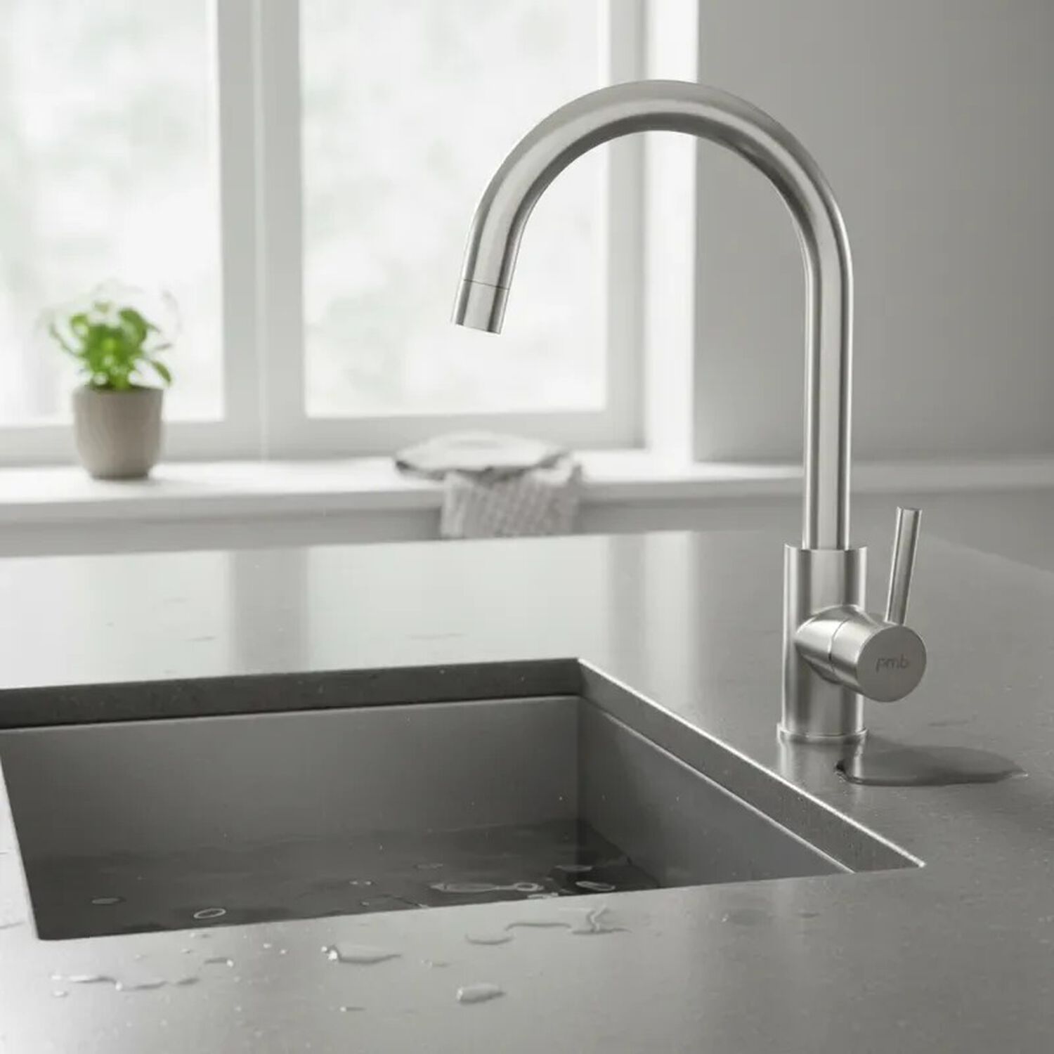 Llave Grifo Monomando Para Lavaplatos Vermont Acero Inoxidable Pmb Inox Satinado Plateado Acero Inoxidable Satinado image number 0.0
