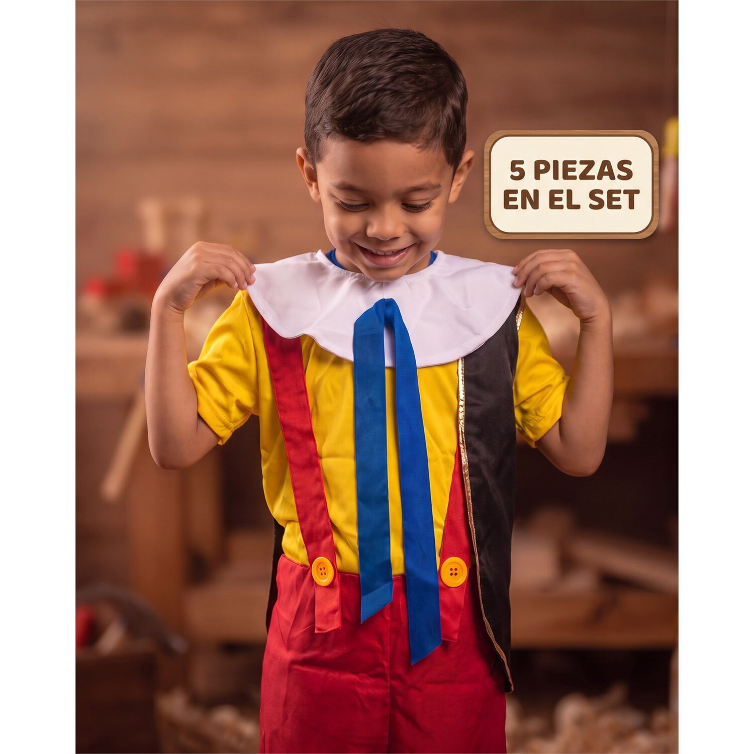 Disfraz Infantil Pinocho Cuento Ni&ntilde;os Pelicula image number 5.0