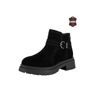 Botin De Cuero Rosie Full Negro Alquimia