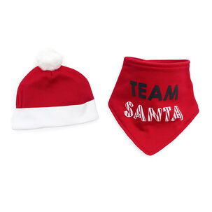 Set 2 Piezas Gorrito + Bandana Navidad Team Santa