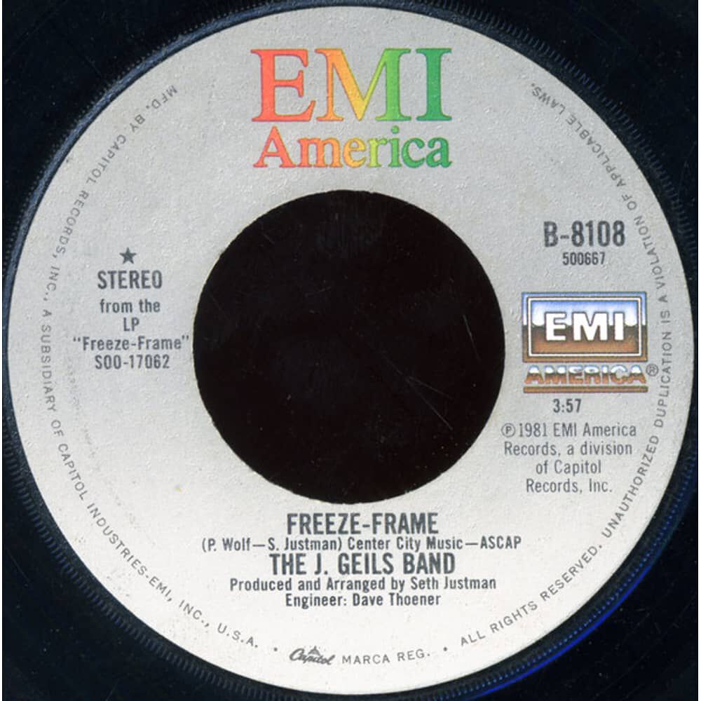 J. Geils Band - Freeze-frame/flamethrower | 7" Single Vinilo Usado image number 2.0