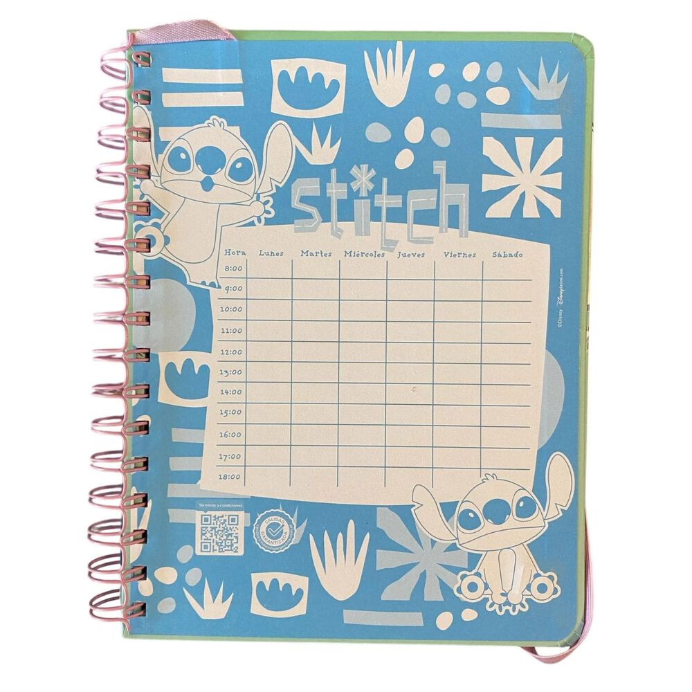 Mooving Libreta Espiral Stitch Hojas Lineadas A5 96 Hojas - Azul image number 3.0