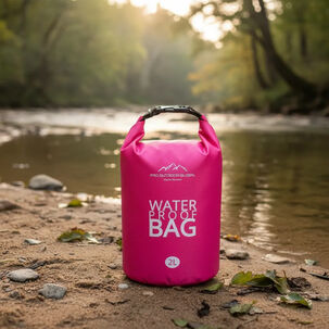 Bolsa Seca Contra Agua Impermeable Flotante Outdoor Camping Kayak 2l Rosada