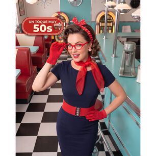 Set Disfraz Mujer Retro A&ntilde;os 50 Pink Up