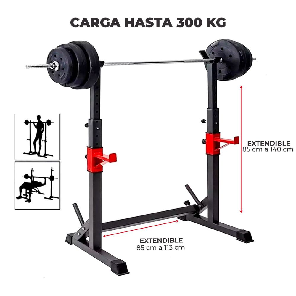 Atril Rack Squat Sentadillas Ajustable Para Barra image number 1.0