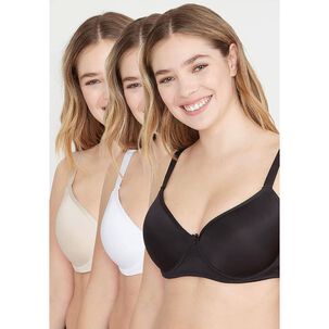 Pack 3x Sosten Microfibra P350.024 Copa B Kayser