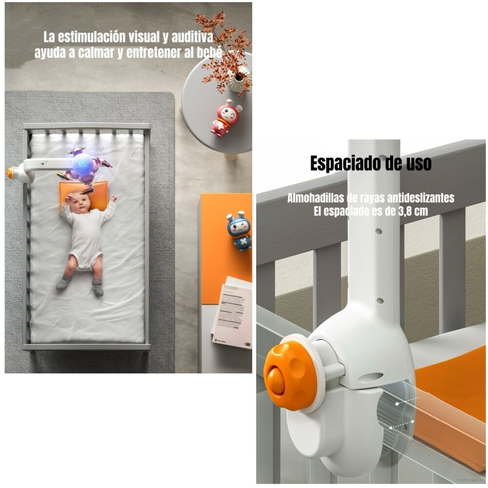 M&oacute;vil Proyector Luz Bluetooth Giratorio Tm188 Lubabycas image number 3.0