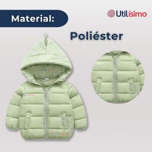 Parka Dinosaurio Con Capucha Manga Larga Ni&ntilde;o Jump Kids Verde Dinosaurio