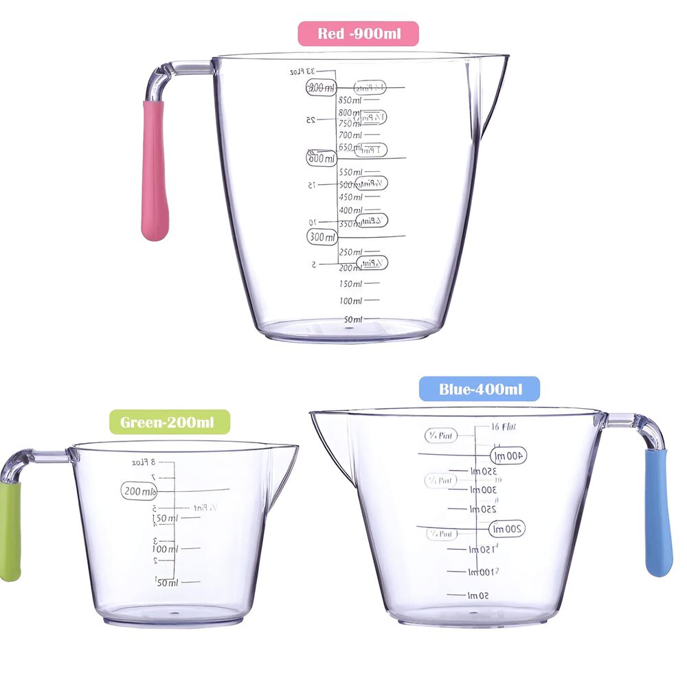 Set De 3 Jarras Medidoras Plástico 3 Medidas image number 1.0