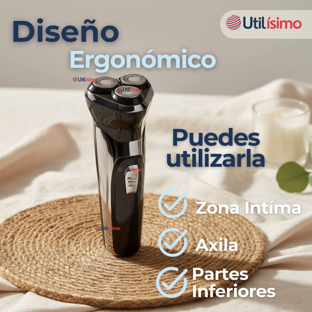 Máquina De Afeitar 3 En 1 Recargable Inalámbrica Usb Color Plateada image number 8.0