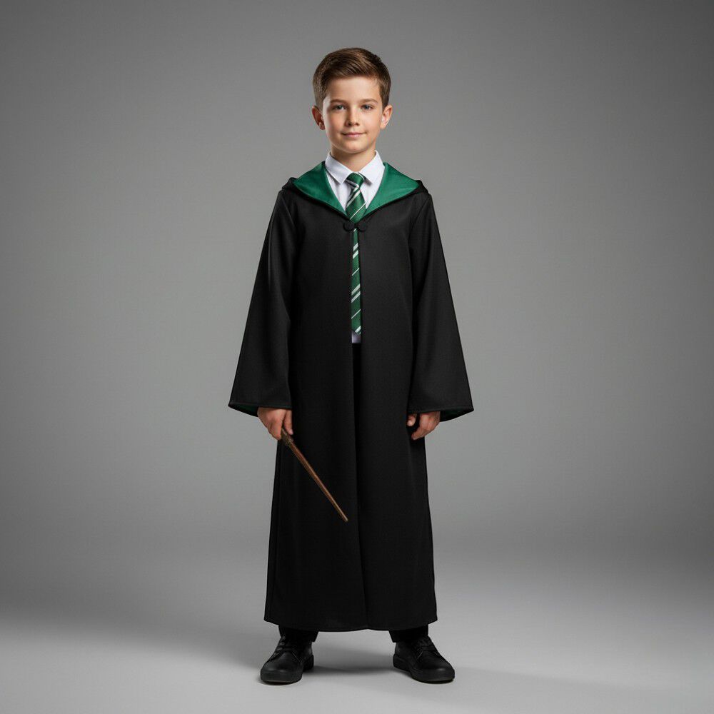 Disfraz Harry Potter Tunica Varita Bufanda Gryffindor Niño image number 3.0
