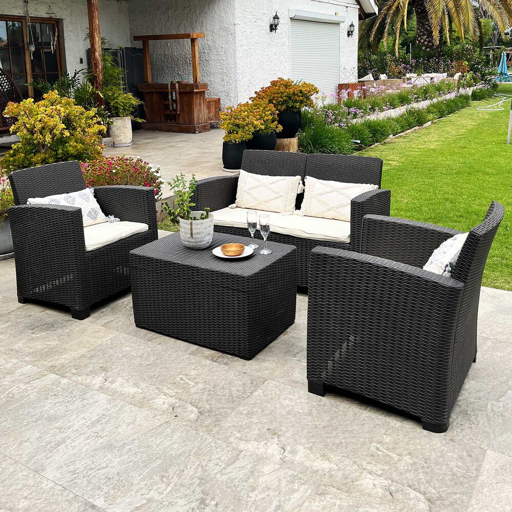 Juego Terraza &Aacute;lamo Doble Chocolate 4 Personas image number 1.0