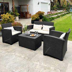 Juego Terraza &Aacute;lamo Doble Chocolate 4 Personas