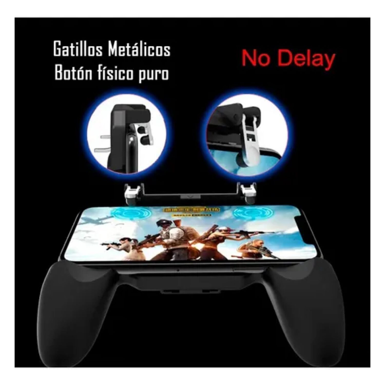 Gamepad Gatillos Joystick Para Android Y Iphone Negro image number 0.0