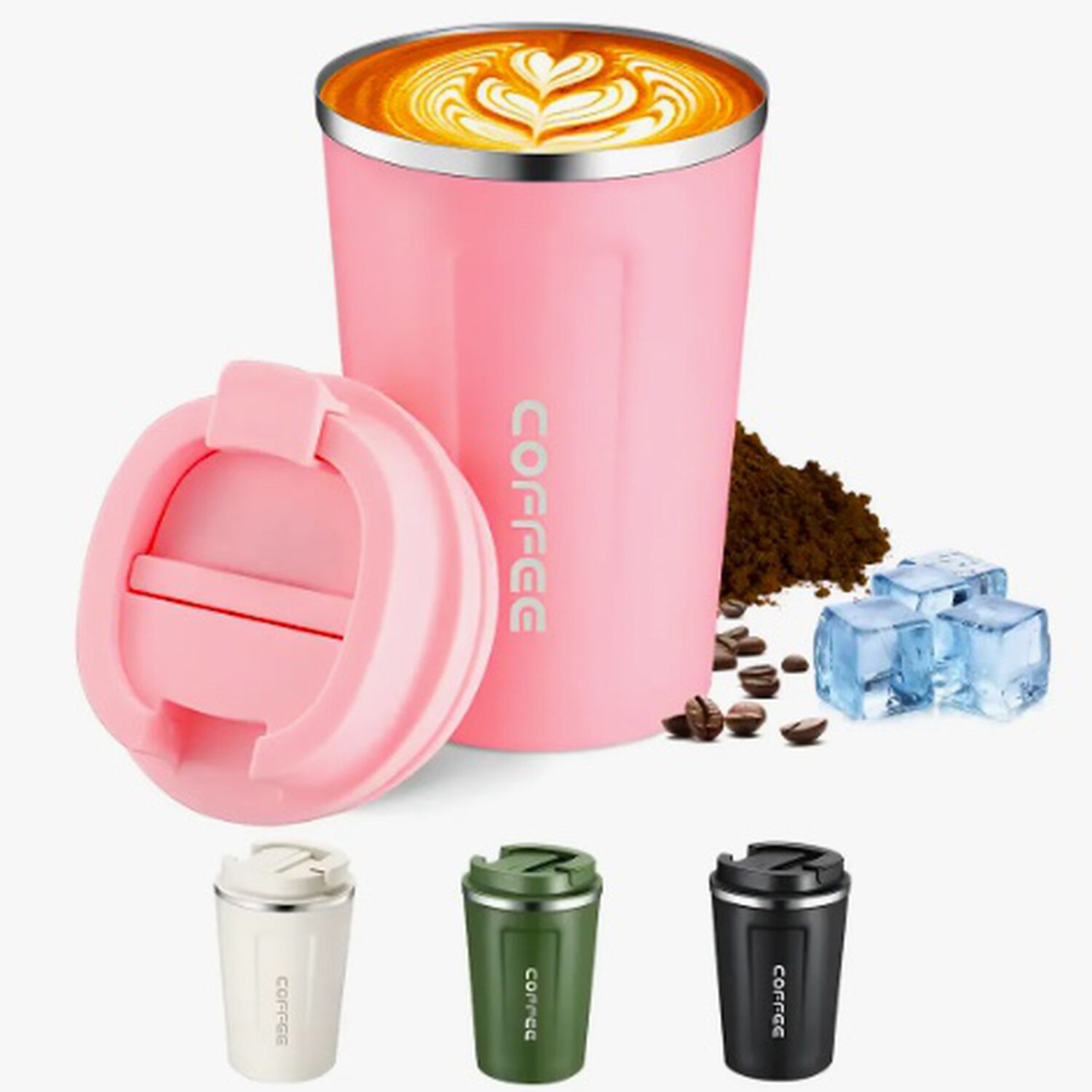 Termo Cafe T&eacute;rmico Rosa image number 0.0