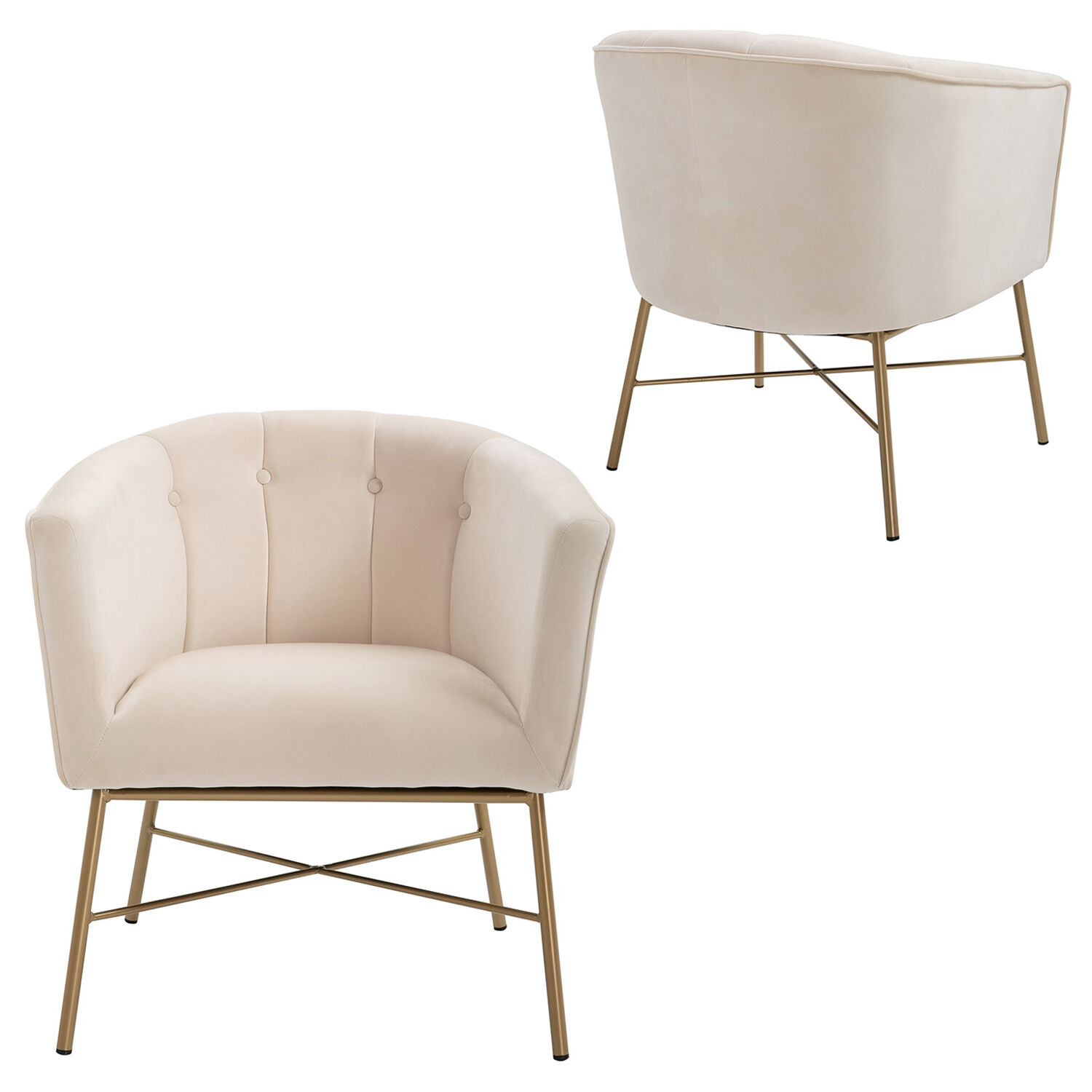 Poltrona Sitial Terciopelo Navona Beige image number 4.0