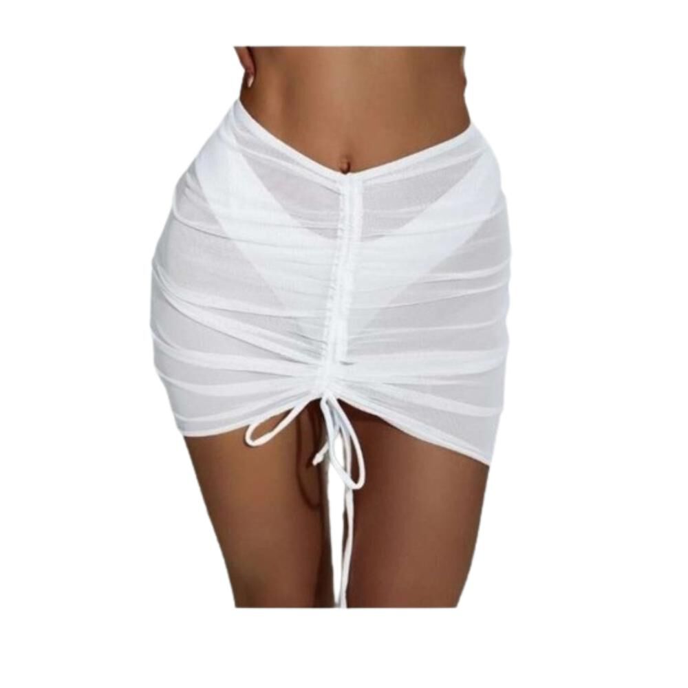 Falda Pareo Transparente Con Cordon Delantero image number 0.0