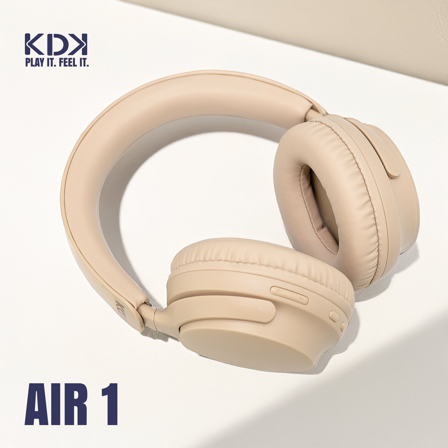 Audifonos Inal&aacute;mbrico Bluetooth Kdk Air Beige 50hrs image number 3.0