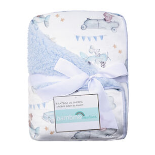 Frazada De Sherpa Blanco Aviones Ni&ntilde;o