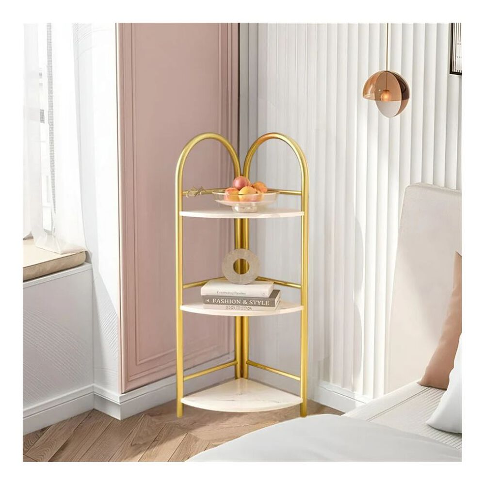 Estanteria Metalica Esquinero Dormitorio Repisas Madera 3 Niveles image number 1.0