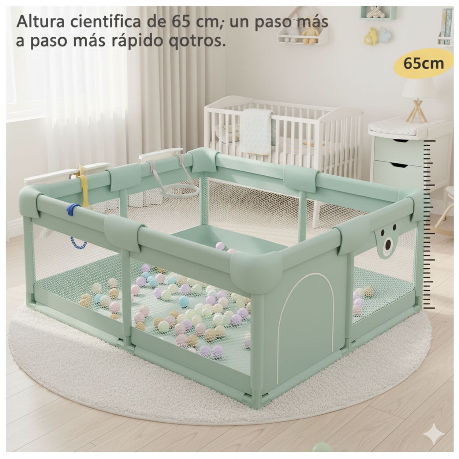 Corral De Juegos Infantil Con Accesorios De Juego 150x180 image number 12.0