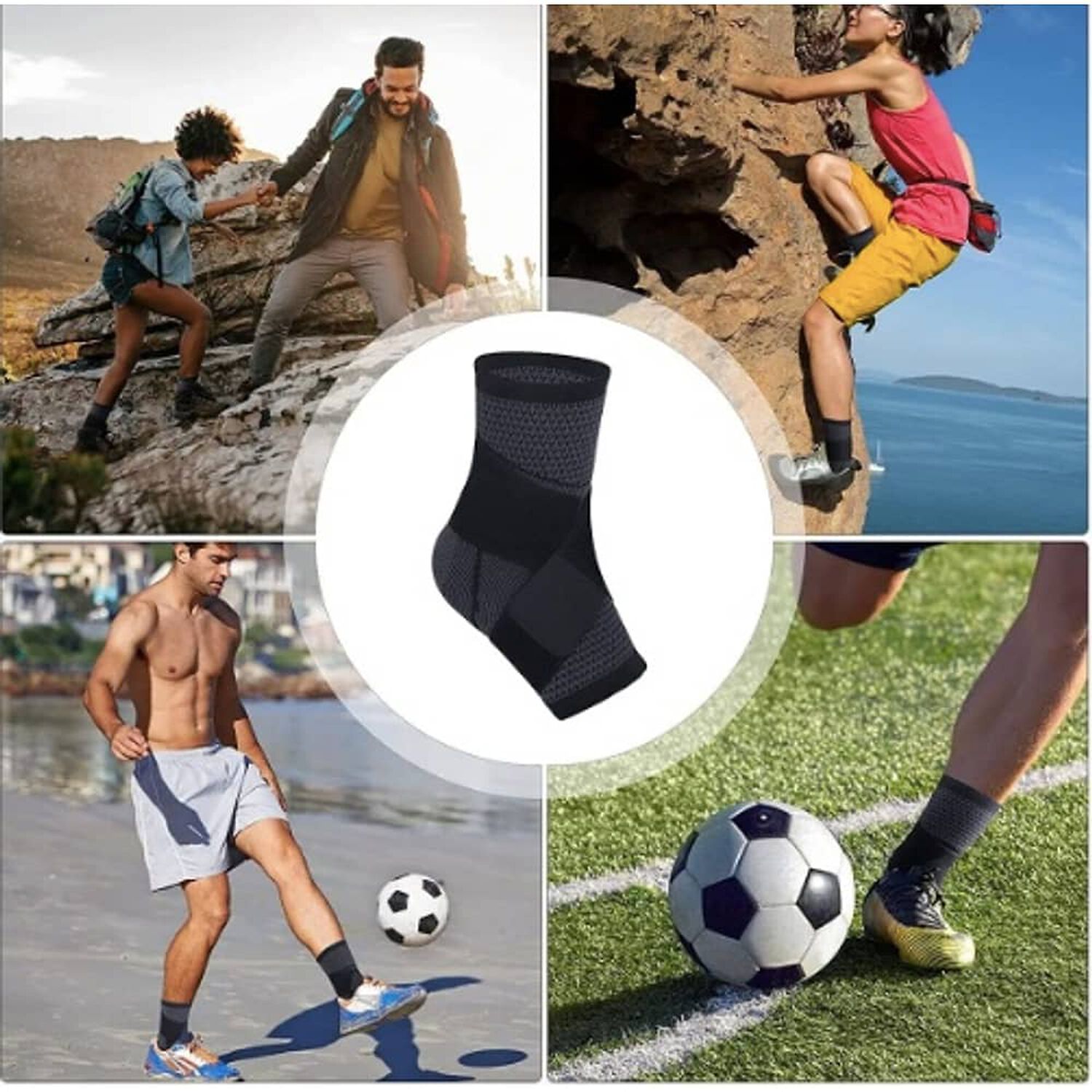Tobillera Venda Elastica Ortopedica Compresi&oacute;n Dolor Tobillo image number 5.0