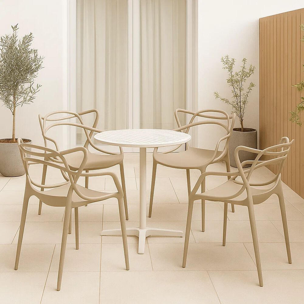Pack De 4 Sillas De Terraza O Comedor Master - Beige image number 1.0