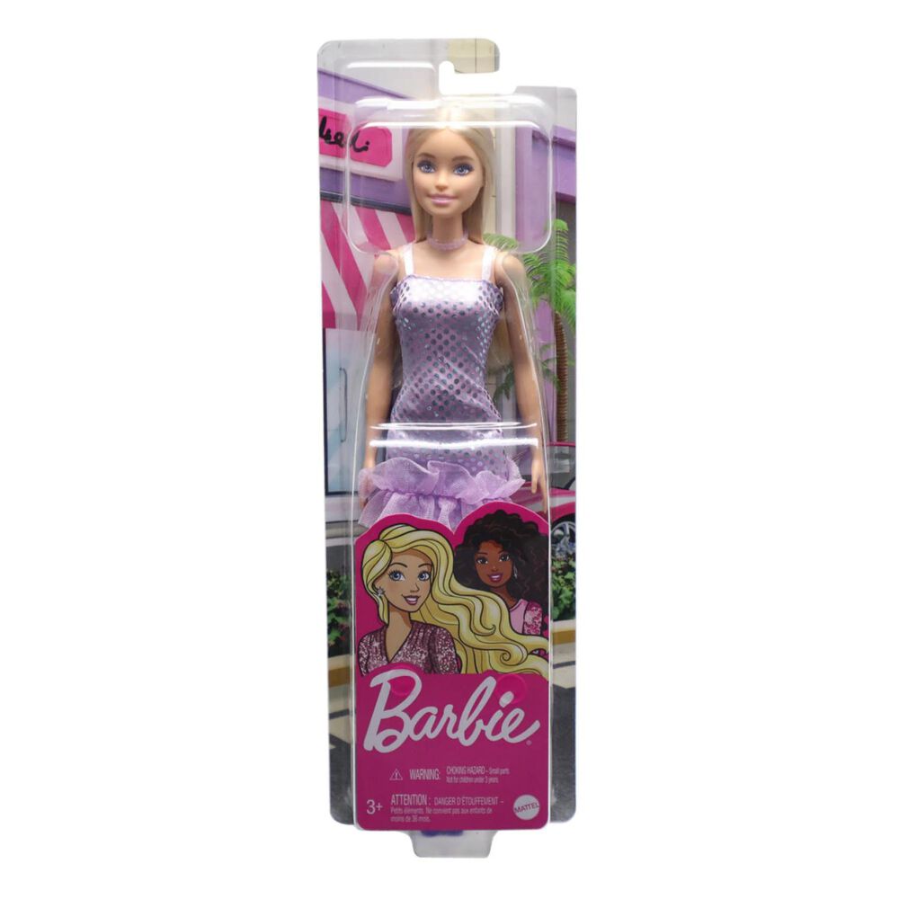 Juguete Figura Barbie Glitz Vestido Calipso Morado 30cm image number 2.0